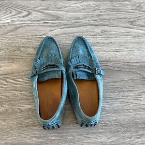 Tod's Teal Gommino Loafers